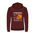 Skull hoodie bordeaux